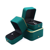 PU Leather Ring Pendant Bangle Box Wedding Jewelry Gift Storage Packaging