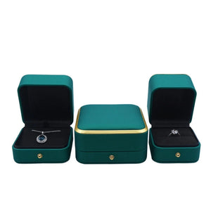 PU Leather Ring Pendant Bangle Box Wedding Jewelry Gift Storage Packaging