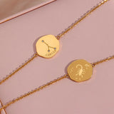 Stainless Steel Zodiac Sign Couple Bracelet