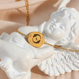 Stainless Steel Zodiac Sign Couple Bracelet