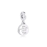 925 Silver Glitter Globe Mum Dangle Charm for Bracelet