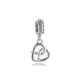 925 Silver Pretzel Dangle Charm Bead for Bracelet DIY Jewelry