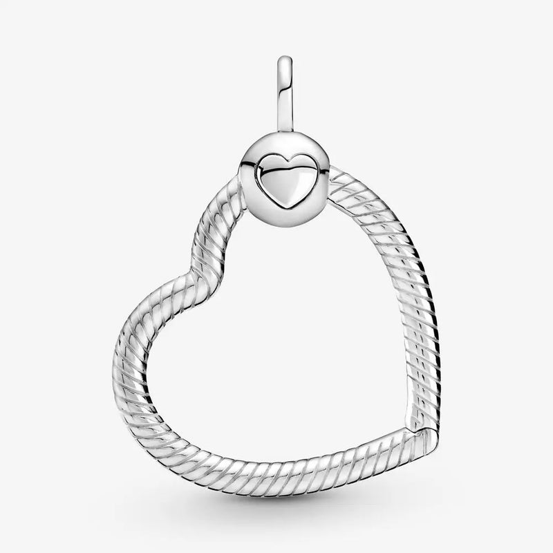 925 Sterling Silver Heart Charm Pendant for Women