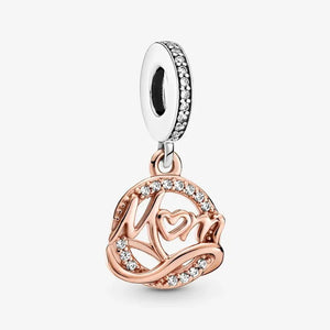 Mum Dangle Charms 925 Sterling Silver Jewelry Gift