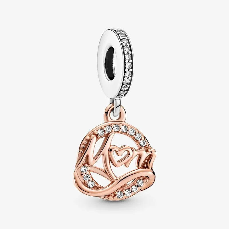 Mum Dangle Charms 925 Sterling Silver Jewelry Gift