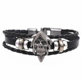 Multilayer Braided Leather Bracelet Punk Rock Men Jewelry