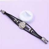 Multilayer Braided Leather Bracelet Punk Rock Men Jewelry