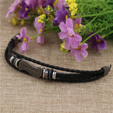Multilayer Braided Leather Bracelet Punk Rock Men Jewelry