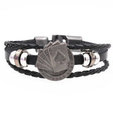 Multilayer Braided Leather Bracelet Punk Rock Men Jewelry