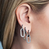 Small CZ Crystal Hoop Earrings Gold/Silver Zircon Women Earrings