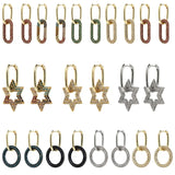 Small CZ Crystal Hoop Earrings Gold/Silver Zircon Women Earrings