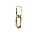 Small CZ Crystal Hoop Earrings Gold/Silver Zircon Women Earrings