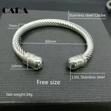 316L Stainless Steel Christmas Style Bangle For Woman