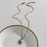 Colorful Tai Chi Yin Yang Necklace Stainless Steel Chain