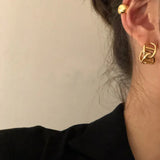C Letter Silver Earring for Women