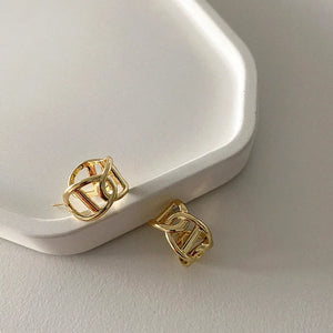 C Letter Silver Earring for Women