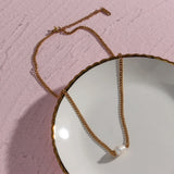 Cuban Chain Pearl Pendant Necklace For Women High Jewelry Gift