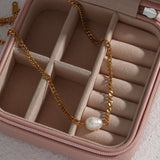 Cuban Chain Pearl Pendant Necklace For Women High Jewelry Gift