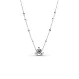 925 Silver Enamel Zircon Tree Necklace for Women