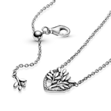 925 Silver Enamel Zircon Tree Necklace for Women