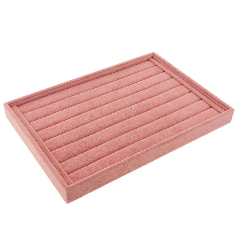 Velvet Jewelry Display Organizer Holder Storage Box