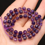 6mm Natural Agates Stone Beads Faceted Amethysts DIY Necklace Accessories