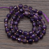 6mm Natural Agates Stone Beads Faceted Amethysts DIY Necklace Accessories