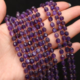 6mm Natural Agates Stone Beads Faceted Amethysts DIY Necklace Accessories