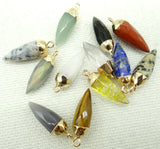 Quartz Crystal Lapis Water Droplets Pendant for DIY Jewelry Making
