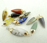 Quartz Crystal Lapis Water Droplets Pendant for DIY Jewelry Making