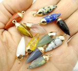 Quartz Crystal Lapis Water Droplets Pendant for DIY Jewelry Making