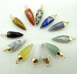 Quartz Crystal Lapis Water Droplets Pendant for DIY Jewelry Making