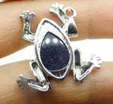 Natural Stone Quartz Crystal Tiger Eye Frog Charm Pendant for DIY Jewelry Making