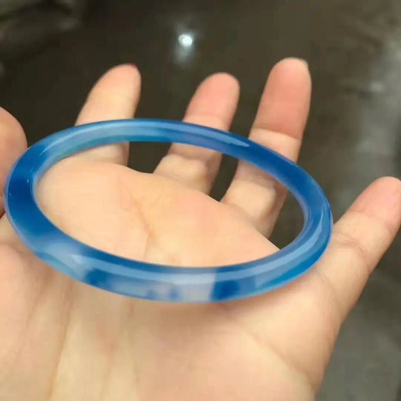 Handcarved Agate Bangle Bracelets Women Jade Jewelry