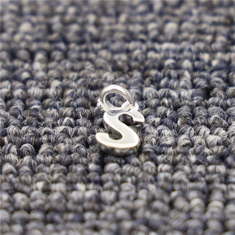 925 Sterling Silver Bear Rose Romantic Letter Pendant Women Original Jewelry