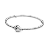 925 Silver Heart Infinity Clasp Chain Bracelet