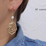 Freshwater Pearl Earrings 925 Silver Vintage Drop Earrings
