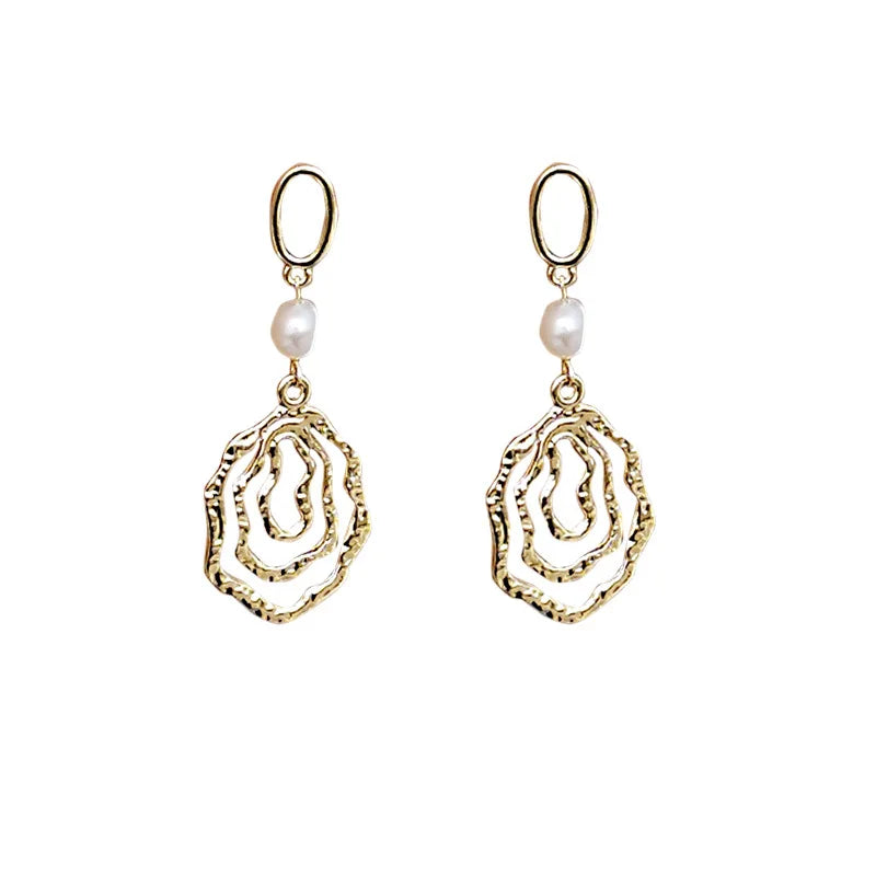 Freshwater Pearl Earrings 925 Silver Vintage Drop Earrings