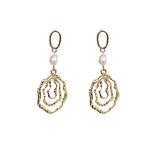 Freshwater Pearl Earrings 925 Silver Vintage Drop Earrings