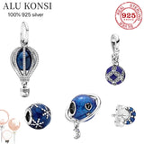 925 Sterling Silver Beads Balloon & Moon Shape