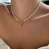 Real Pearl Choker Necklace for Women