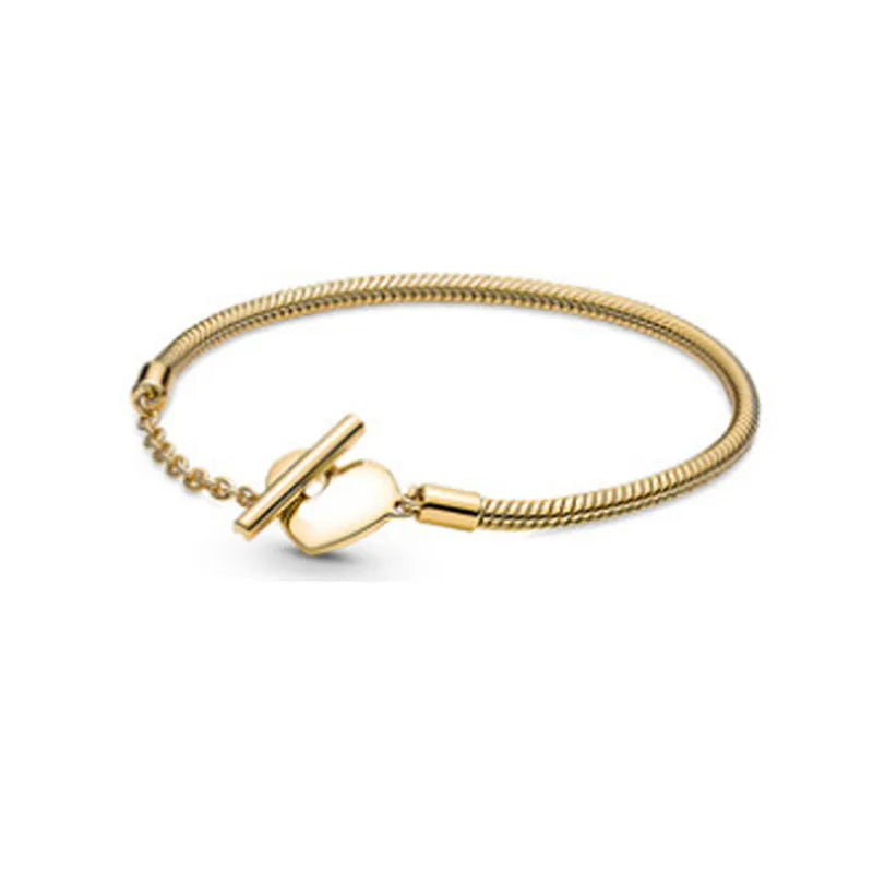 S925 Sterling Silver Winter Style Collection Chain Bracelet Bangle