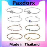 S925 Sterling Silver Winter Style Collection Chain Bracelet Bangle