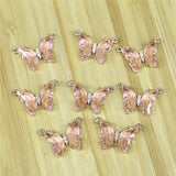Fairy Girl Fantasy Glass Crystal Butterfly Pendant Necklace