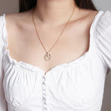 Stainless Steel Pearl Shell Pendant Necklace for Women