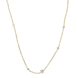 925 Sterling Silver Station Statement Pendant Necklace