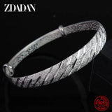 925 Sterling Silver Adjustable Bracelet&Bangle For Women Wedding Charm Jewelry