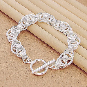 925 Sterling Silver Bone Bracelet for Women Charm Gift