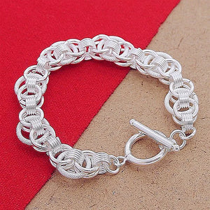 925 Sterling Silver Bone Bracelet for Women Charm Gift