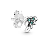 925 Sterling Silver Personalized Rose Crystal Ear Studs for Women